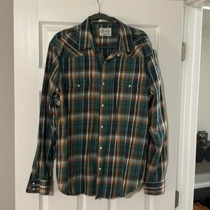 Lucky brand pearl snap button down